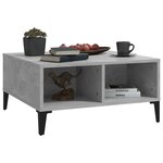 vidaXL Table basse gris béton 60x60x30 cm bois d'ingénierie