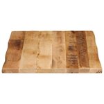 vidaXL Dessus de table bord vivant 80x60x3 8 cm bois de manguier brut