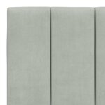 vidaXL Lit avec matelas gris clair 200x200 cm velours
