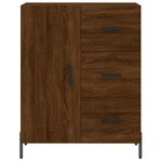 vidaXL Buffet haut Chêne marron 69 5x34x180 cm Bois d'ingénierie