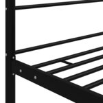 vidaXL Cadre de lit à baldaquin sans matelas noir 160x200 cm métal