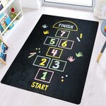 Tapis enfant Marelle 80 x 150 cm - Noir