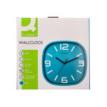 Q-connect horloge murale - Plastique - Diamètre 30 cm - Bleu
