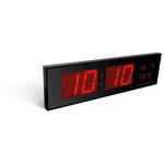 Perel Horloge murale à LED 83x23 cm Noir