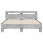 vidaXL Cadre de lit sans matelas gris béton 140x200 cm