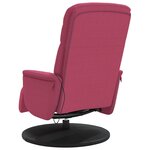 vidaXL Fauteuil de massage inclinable avec repose-pied rouge bordeaux