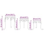 vidaXL Supports pour plantes 3 Pièces noir et blanc céramique