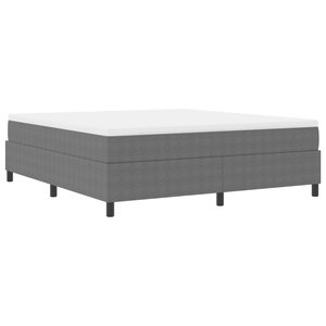 Lit Box Spring vidaXL Gris clair Super King en tissu en velours côtelé