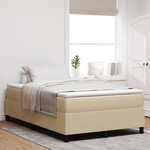 Lit box spring vidaXL Vert clair Gris 120x200 cm Tissu en velours côtelé