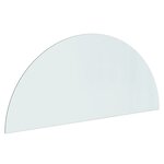 vidaXL Plaque de verre de cheminée Demi-rond 1200x500 mm