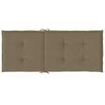 vidaXL Coussins de chaise à dossier haut lot de 6 taupe mélangé tissu