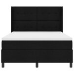 Lit Box Spring vidaXL avec Matelas et LED Noir 140x200 cm Tissu