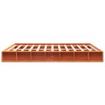 vidaXL Cadre de lit sans matelas cire marron 200x200cm bois pin massif