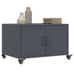 vidaXL Table basse anthracite 68x50x43 5 cm acier laminé à froid