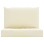 vidaXL Coussins de palette lot de 2 blanc crème tissu oxford