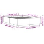 vidaXL Cadre de lit sans matelas blanc 135x190 cm