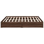 vidaXL Cadre de lit avec tiroirs chêne marron 200x200 cm