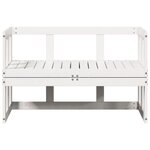 vidaXL Canapé de jardin extensible blanc bois massif de pin