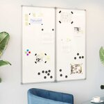 vidaXL Tableau blanc magnétique pliable 80x80x1 7 cm aluminium