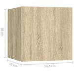 vidaXL Ensemble de meubles TV 8 Pièces Chêne sonoma Bois d'ingénierie