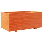 vidaXL Jardinière cire marron 110x60x49 5 cm bois de pin massif