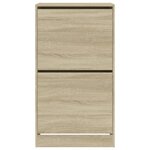 vidaXL Armoire à chaussures 2 tiroirs rabattables chêne sonoma