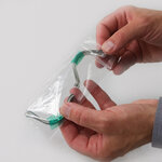 Lot de 5000 sachets plastiques à fermeture zip 60x130mm standard 50µ