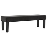 vidaXL Lit à Ressorts avec Matelas & Banc Noir 120x190 cm Velours