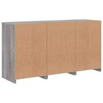vidaXL Buffet avec lumières LED sonoma gris 123x37x67 cm