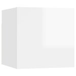 vidaXL Ensemble de meubles TV 6 Pièces Blanc brillant Bois d'ingénierie