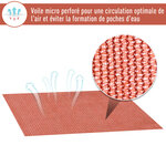 Voile d'ombrage triangulaire grande taille 3 x 3 x 3 m polyéthylène haute densité résistant aux UV rouge