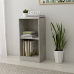 Vidaxl bibliothèque gris béton 40 x 24 x 75 cm aggloméré