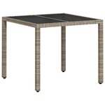 vidaXL Ensemble à manger de jardin avec coussins 3 Pièces rotin et verre