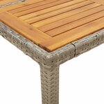 vidaXL Ensemble à manger de jardin et coussins 7 Pièces gris rotin acacia