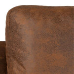 Canapé d'angle droit 4 places contemporain - Tissu marron vintage 215 x 140 x Hauteur 86 cm