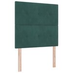 vidaXL Lit à ressorts avec matelas et banc vert foncé 90x200 cm en velours