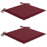 vidaXL Chaises de jardin avec table à thé et coussins Acacia solide