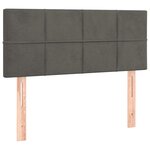 vidaXL Sommier à lattes de lit et matelas Gris foncé 90x190 cm Velours