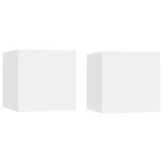 vidaXL Meubles TV muraux 2 Pièces Blanc 30 5x30x30 cm