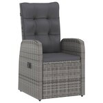 vidaXL Mobilier à dîner de jardin 9Pièces et coussins Résine tressée Gris