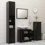 vidaXL Armoire de salle de bain noir 60x33x61 cm Bois d'ingénierie