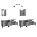 vidaXL Ensemble de meubles de salle de bain 3 Pièces Sonoma gris