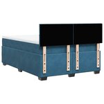 vidaXL Sommier à lattes de lit et matelas bleu 140x200 cm velours
