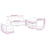 vidaXL Ensemble de canapés 3 Pièces coussins gris clair tissu