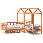 vidaXL Ensemble de lit de jour avec toit 90x190 cm bois massif de pin