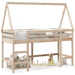 vidaXL Lit superposé avec échelle et toit sans matelas 80x200 cm