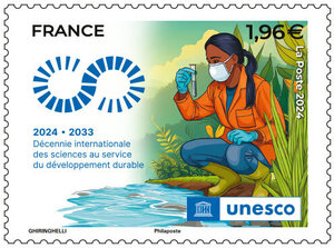 Timbre - UNESCO - Décennie internationale des sciences au service du développement durable - 2024-2033