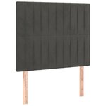 vidaXL Cadre de lit sans matelas gris foncé 100x200 cm velours