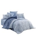 Parure de lit bleue CARIN 240 x 220 cm