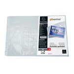 Sachet De 10 Pochettes Perforées Biseautées Pour Classeur Exactive - Polypropylène Lisse 5 5/100 - A3 - Cristal - X 5 - Exacompta